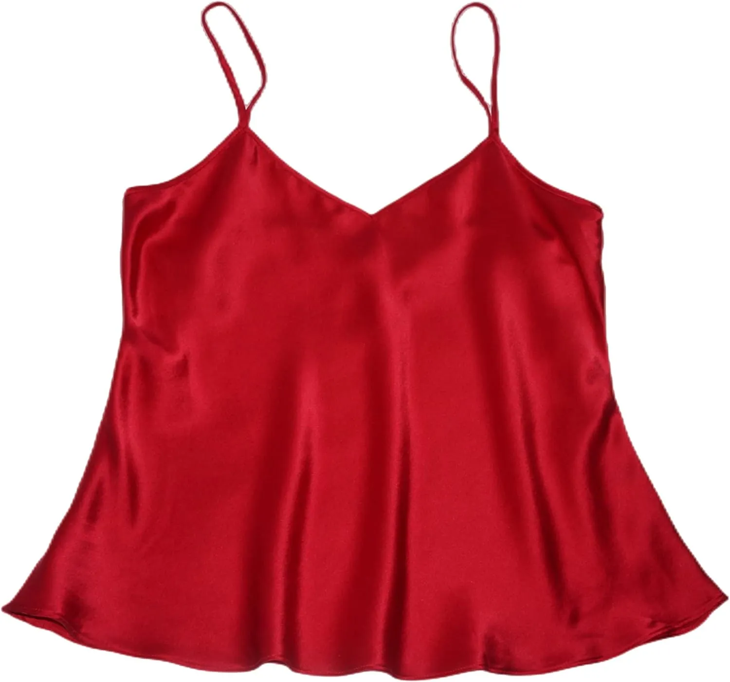100% Mulberry Silk Camisole for Women 19 Momme Real Silk Tank Tops Ladies Satin Tank Shirt LS-18911