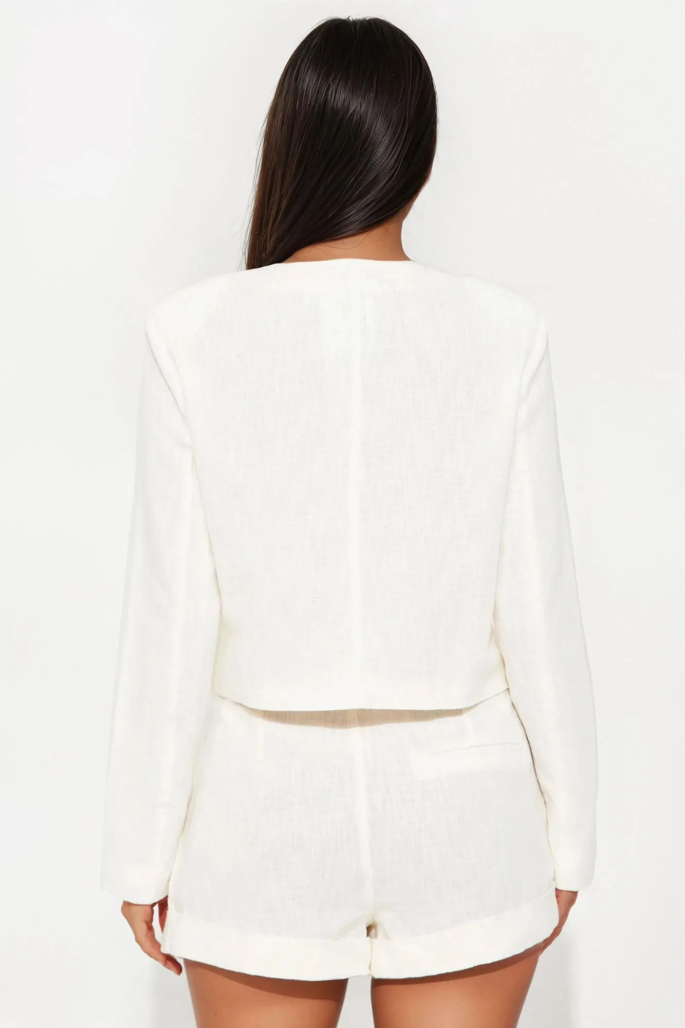 Arin Linen Blazer - Cream