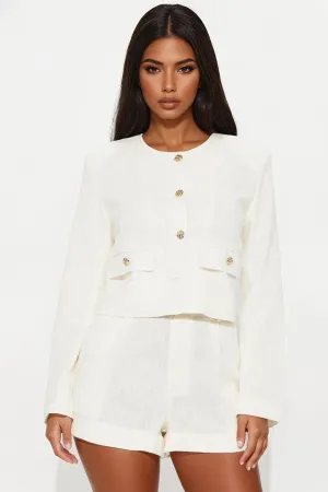 Arin Linen Blazer - Cream