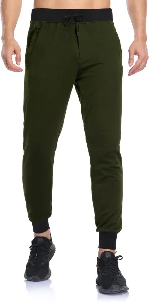 Aymnlox Mens Fall Casual Pants Drawstring Elastic Waist Tapered Chino Trousers Slim Fit Fashion Streewear Joggers with Pocket