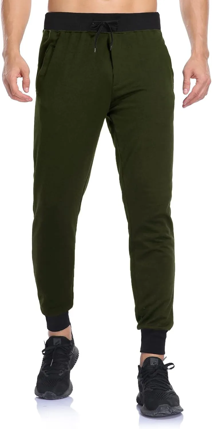 Aymnlox Mens Fall Casual Pants Drawstring Elastic Waist Tapered Chino Trousers Slim Fit Fashion Streewear Joggers with Pocket