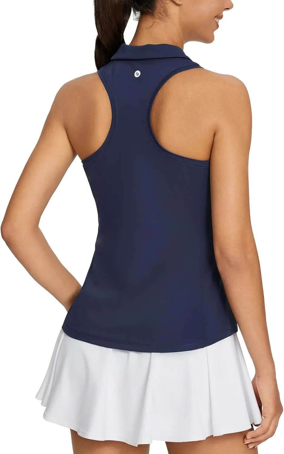 baleaf Womens Golf Shirt Sleeveless Tennis Tank Tops V-Neck Racerback Polo Collar UPF