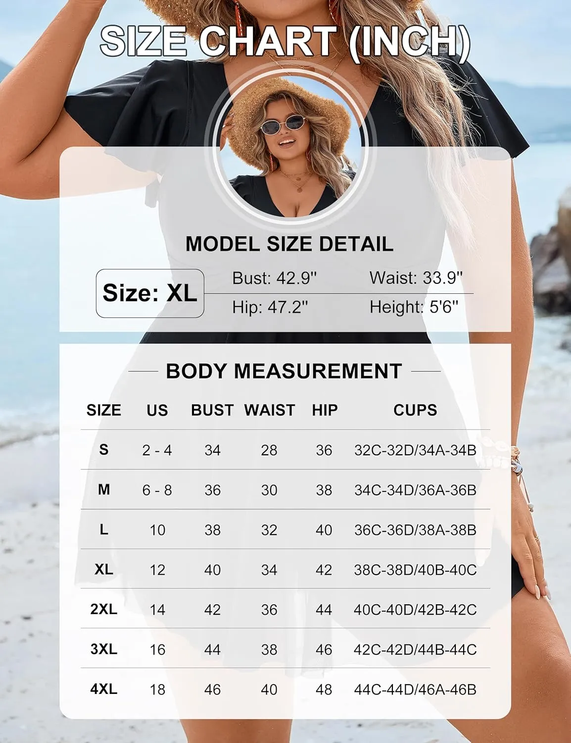Blooming Jelly Womens Plus Size Swimsuit One Piece Tummy Control Bathing Suit Modest Curvy Cute Swim Dress Ladies Swimwear