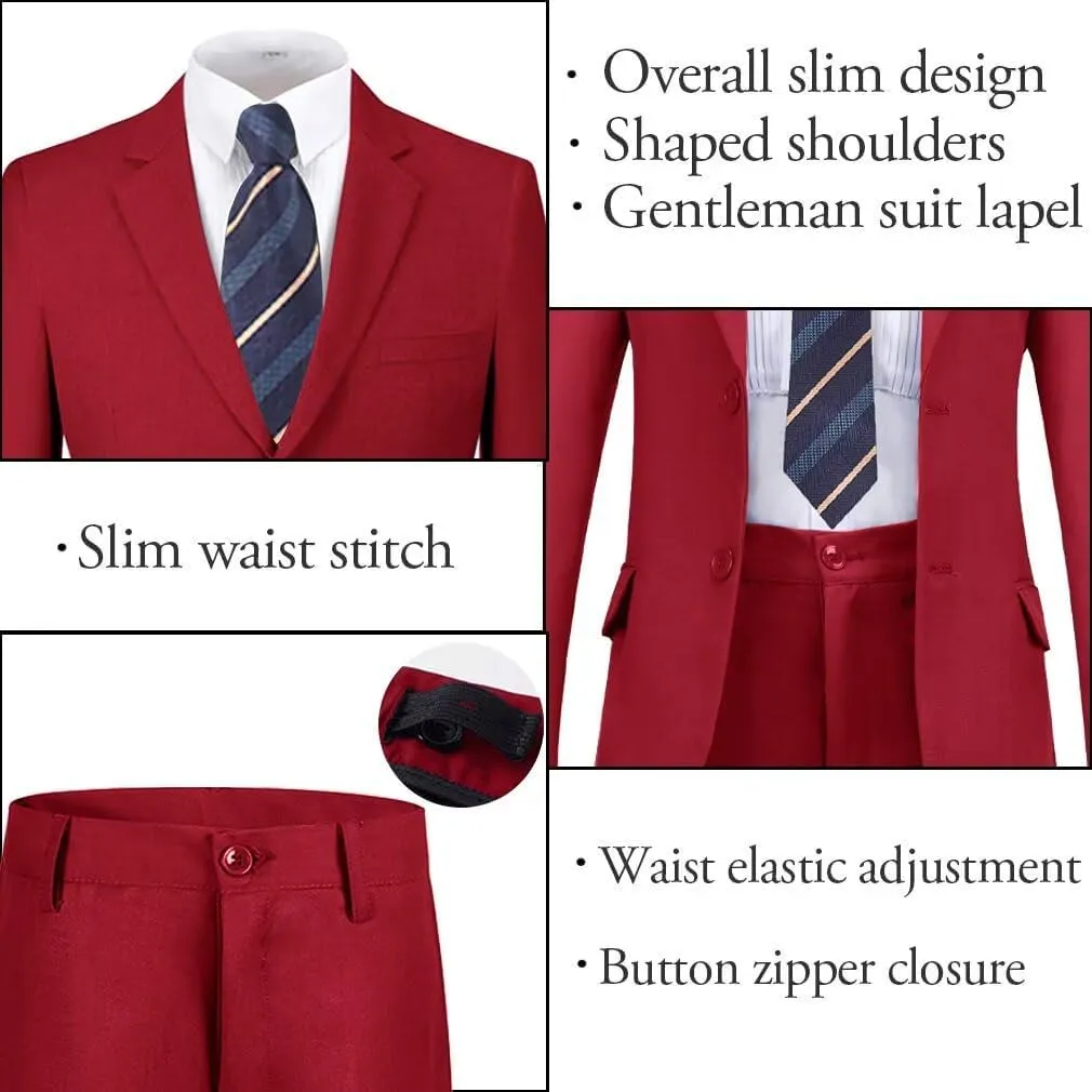 Boys Formal Suit Set Complete Outfit Slim Fit Tuxedo for Boy