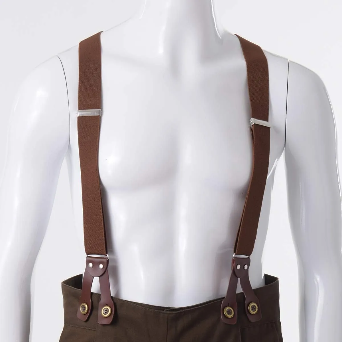 BPURB Mens Victorian Pants Cosplay Costume Steampunk Gothic Pants Trousers