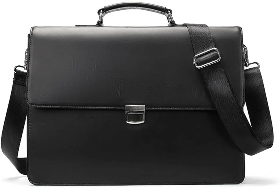 Carrying Briefcase Vintage Messenger Bag Large Capacity Single Shoulder Crossbody Briefcase