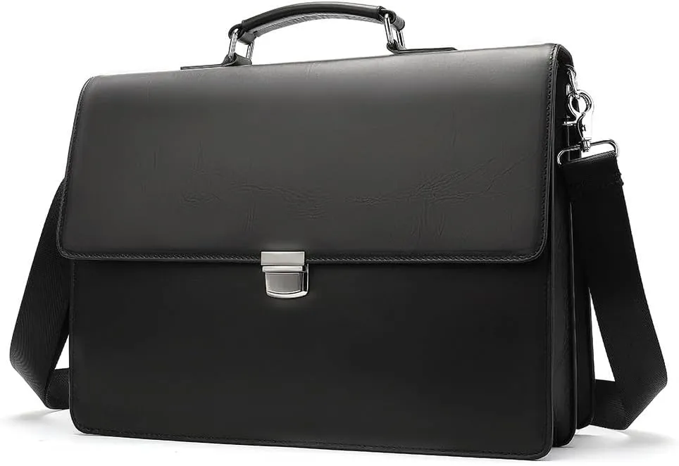 Carrying Briefcase Vintage Messenger Bag Large Capacity Single Shoulder Crossbody Briefcase