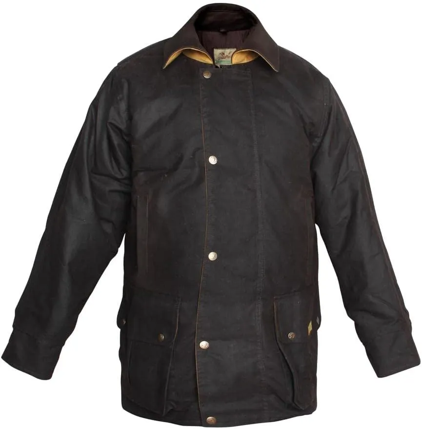 CHALLENGER 3XL Mens Brown Oilskin Western Australian Waterproof Duster 3/4 Length Coat 23103BR-3XL