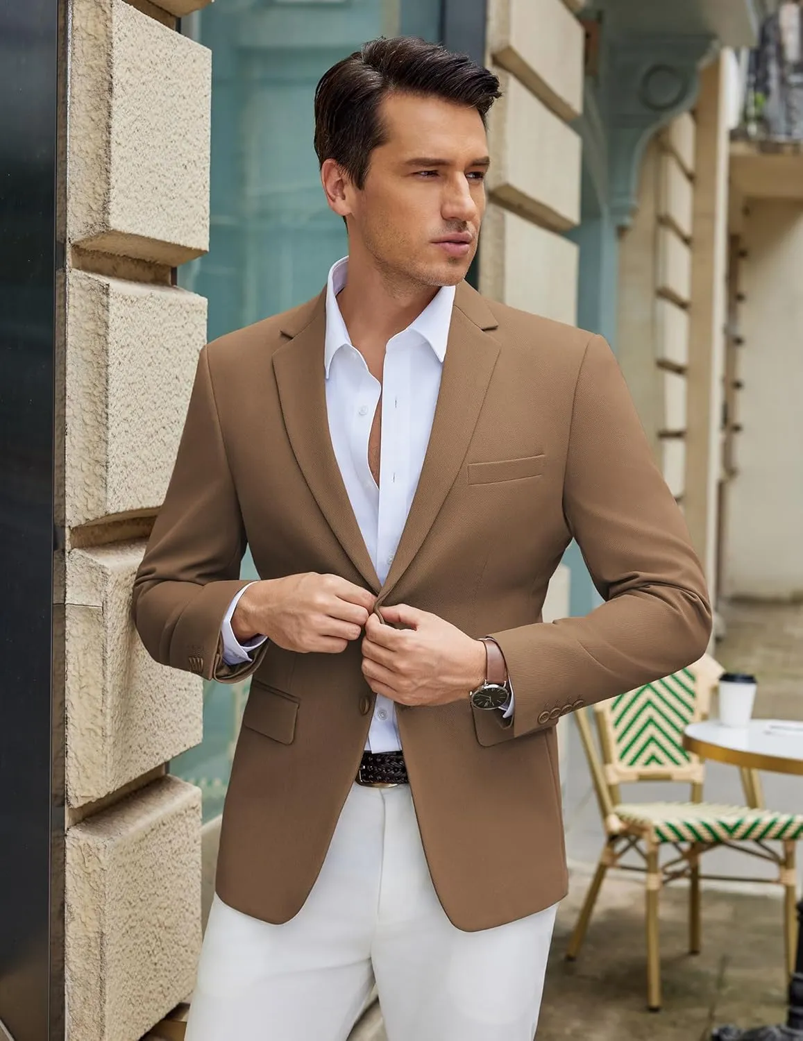 COOFANDY Men's Casual Blazer Slim Fit Lightweight Sport Coat Two Button Suit Jacket