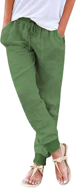 Corduroy Pleated Pants for Women Winter Loose-Fitting Beach Slacks with Pockets Wide Leg Flare Leggings