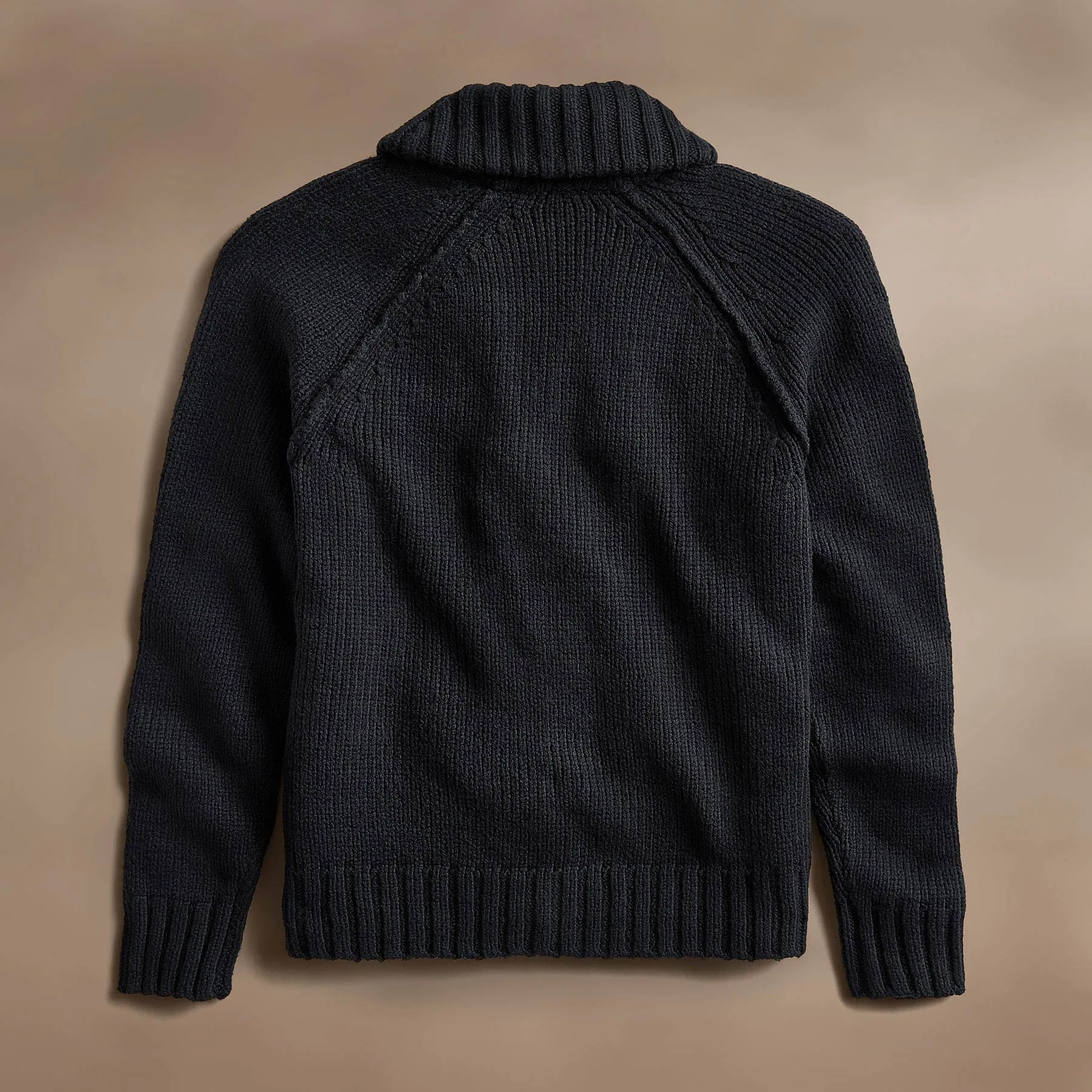 Cotton Knit Cardigan - Black