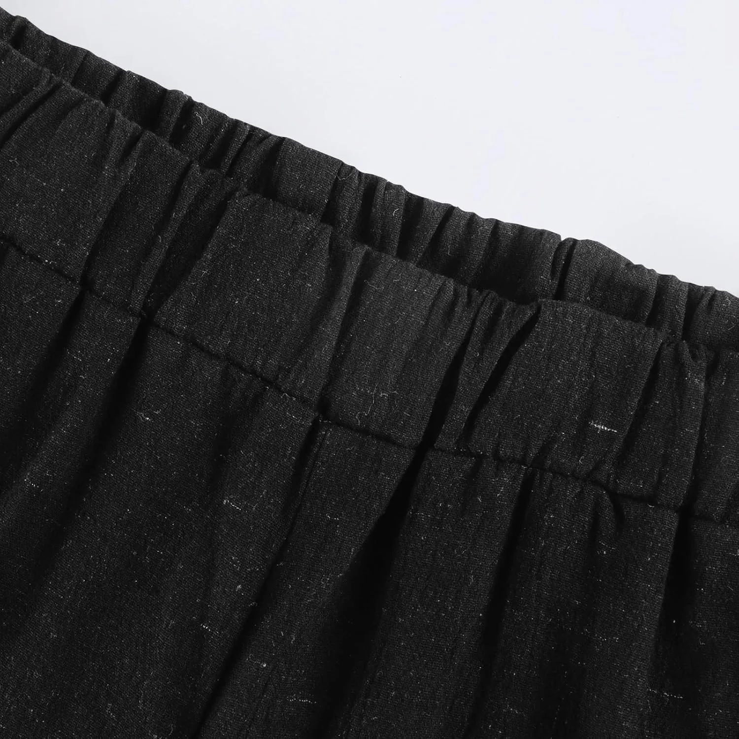Cotton Linen Capri Pants for Women Trendy Summer High Waisted Lounge Pants Loose Straight Leg Trousers with Pockets