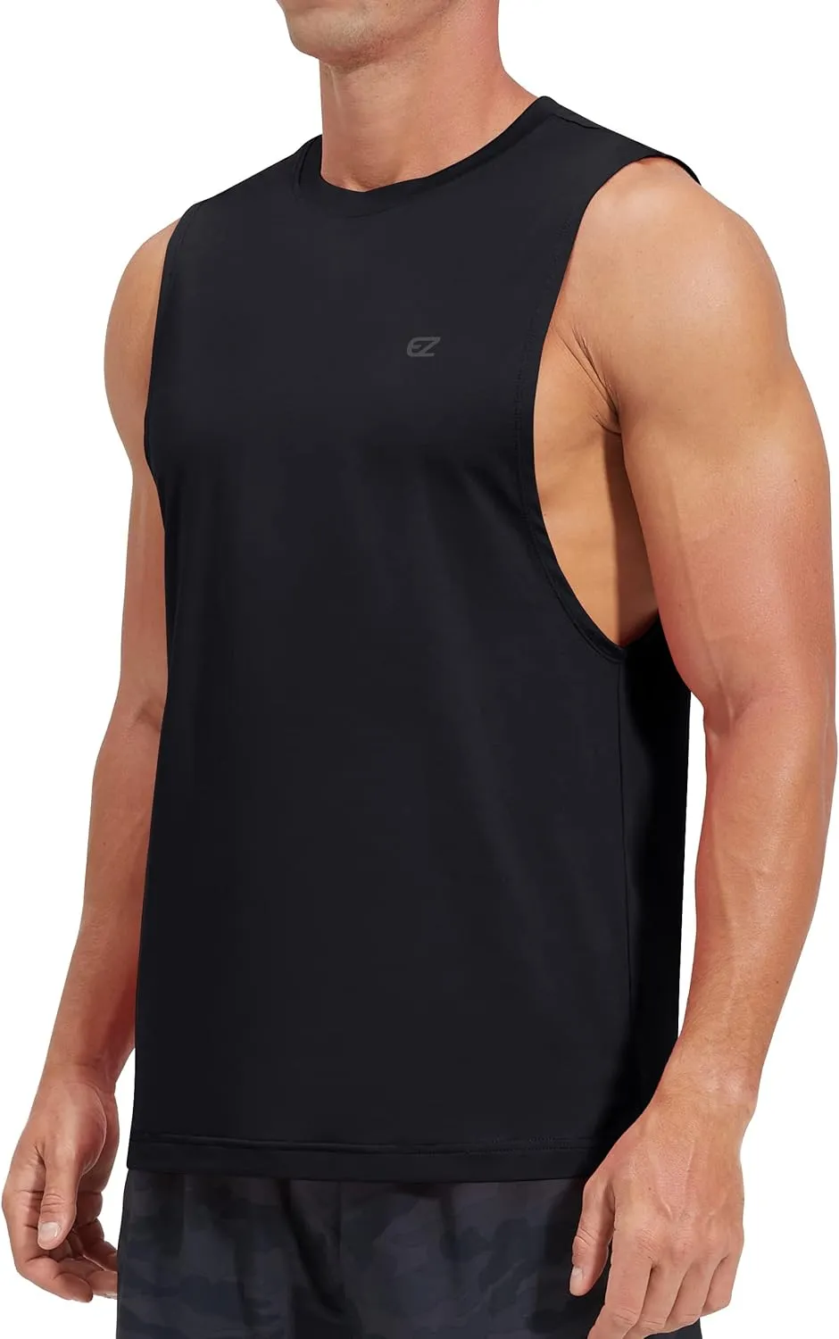 EZRUN Men's Tank Tops Swim Beach Sleeveless Shirt Quick Dry Gym Workout Stringer Muscle Tshirts Big and Tall