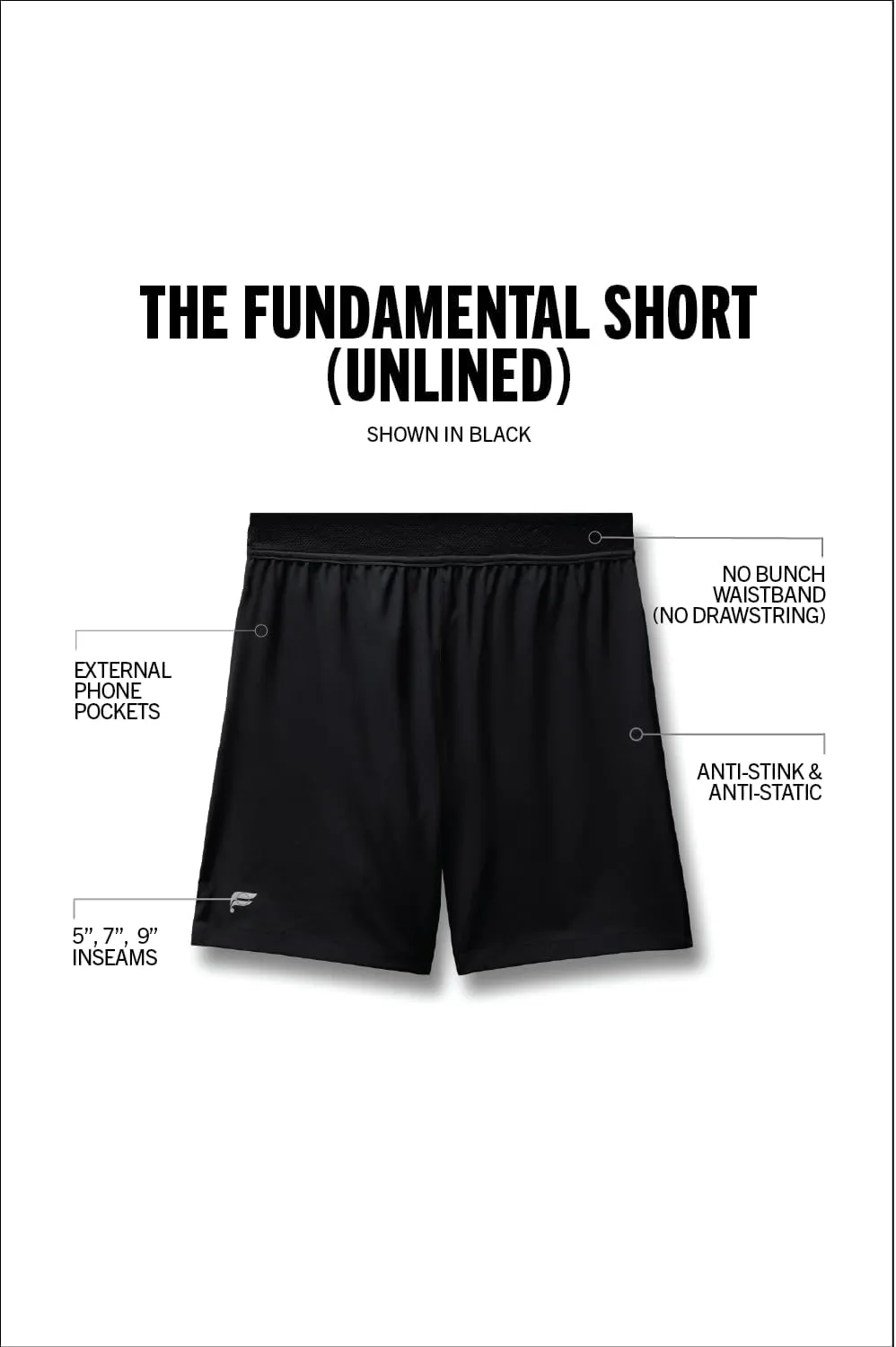 Fabletics Men's The Fundamental Short, Workout, Running, Training, Gym, Yoga, Ultra Lightweight, Athletic