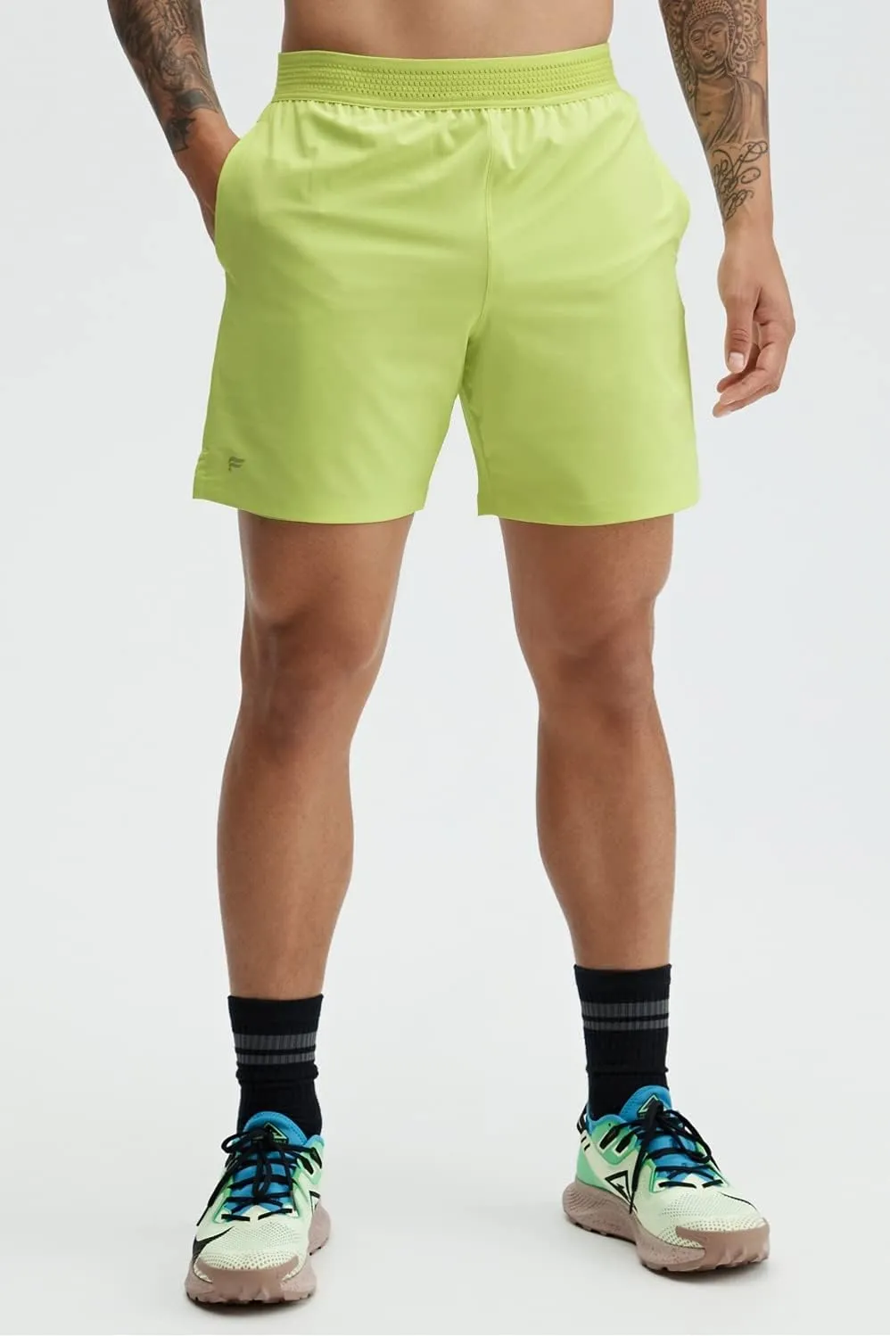 Fabletics Men's The Fundamental Short, Workout, Running, Training, Gym, Yoga, Ultra Lightweight, Athletic