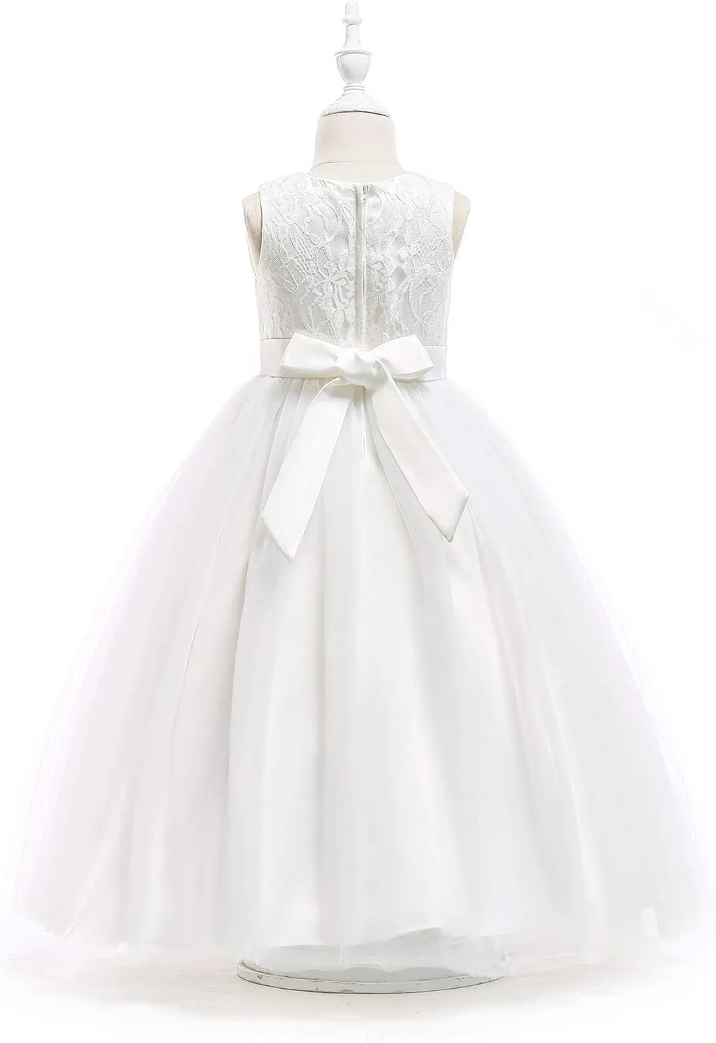 Glamulice Flower Girls Lace Bridesmaid Dress Princess Elegant Tulle Long A Line Dresses Pageant Wedding Party Ball Gown