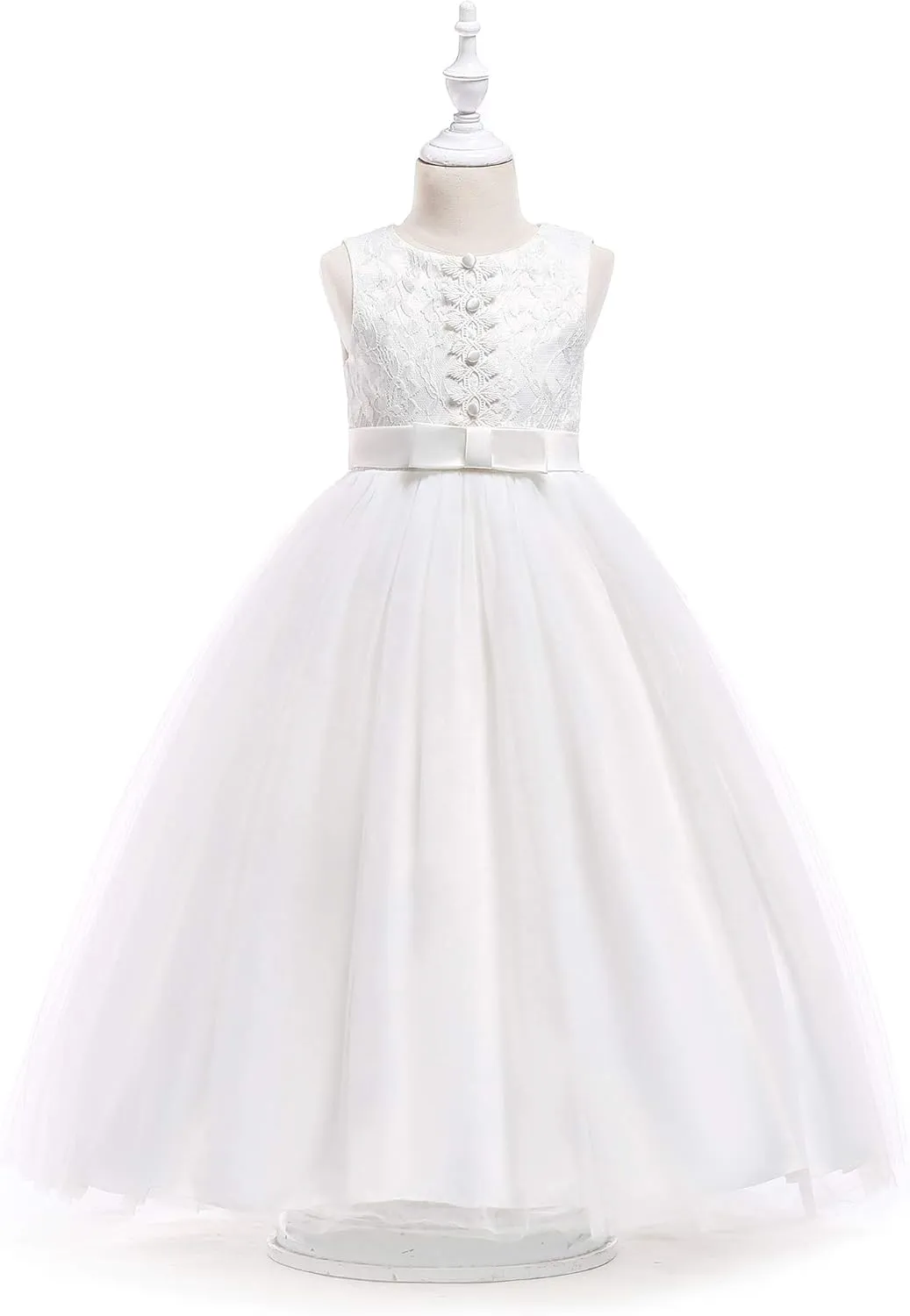 Glamulice Flower Girls Lace Bridesmaid Dress Princess Elegant Tulle Long A Line Dresses Pageant Wedding Party Ball Gown