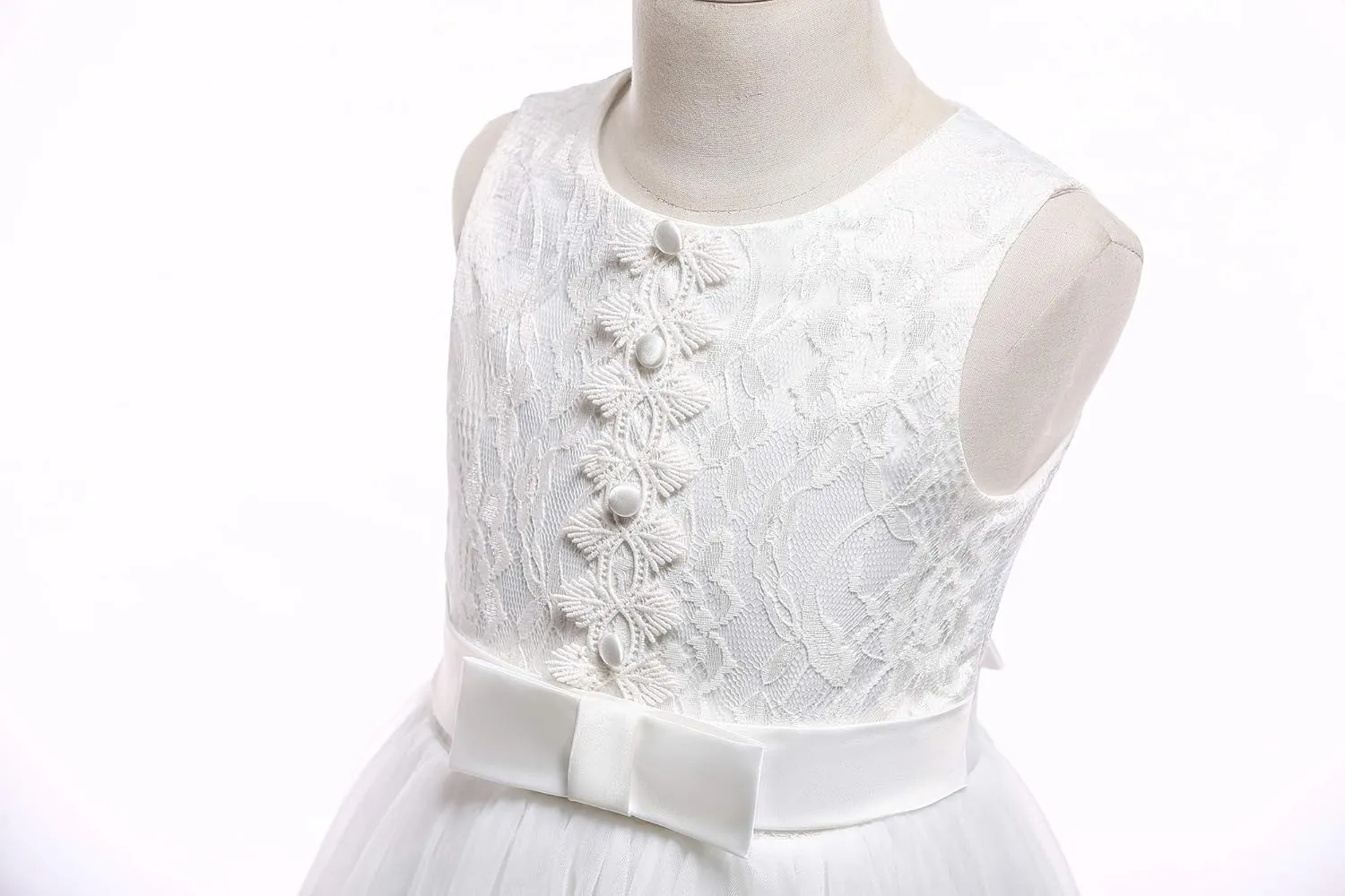 Glamulice Flower Girls Lace Bridesmaid Dress Princess Elegant Tulle Long A Line Dresses Pageant Wedding Party Ball Gown