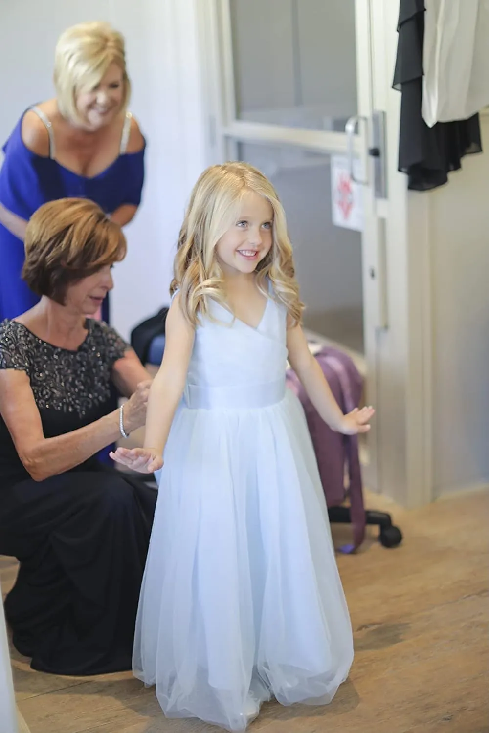 Glamulice Flower Girls Spaghetti Strap Tulle Dress Long A Line Wedding Pageant Dresses Princess Birthday Party Ball Gown
