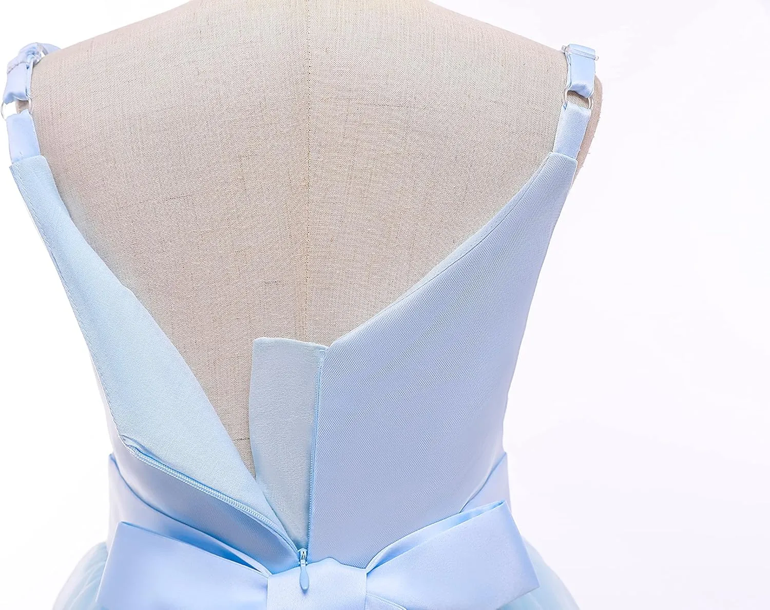 Glamulice Flower Girls Spaghetti Strap Tulle Dress Long A Line Wedding Pageant Dresses Princess Birthday Party Ball Gown