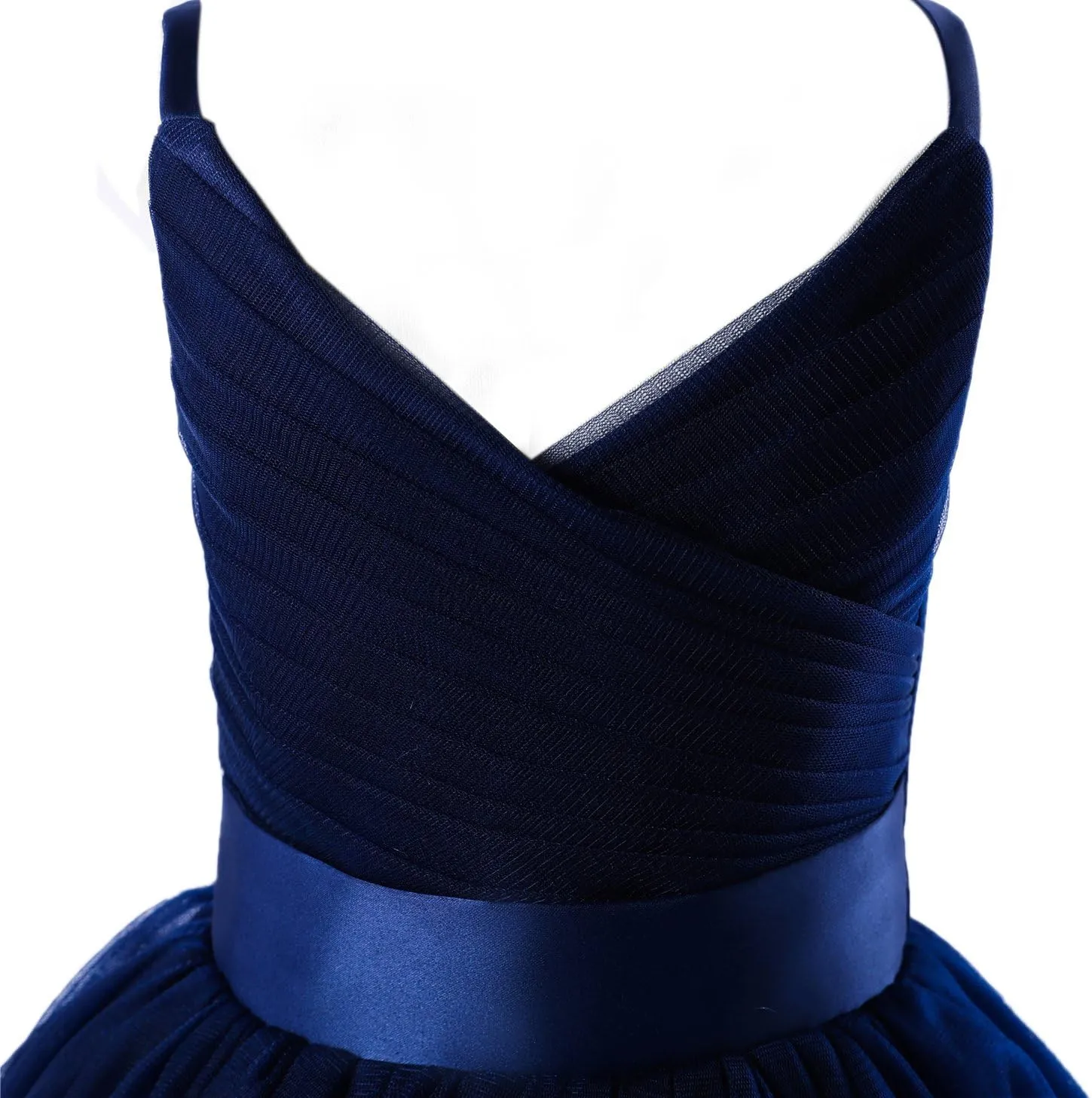 Glamulice Flower Girls Spaghetti Strap Tulle Dress Long A Line Wedding Pageant Dresses Princess Birthday Party Ball Gown