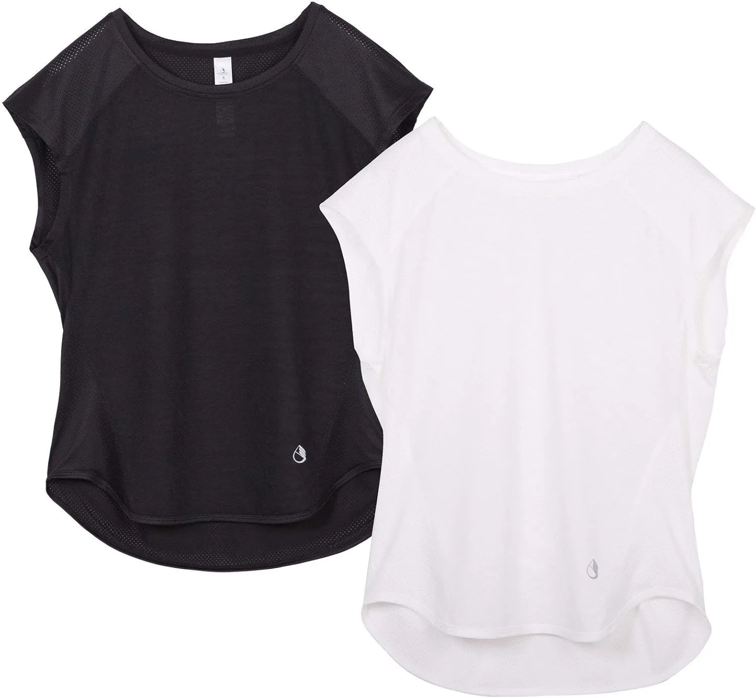 icyzone Workout T-Shirt for Women - Fitness Gym Yoga Running Exercise Cap Sleeves Tops