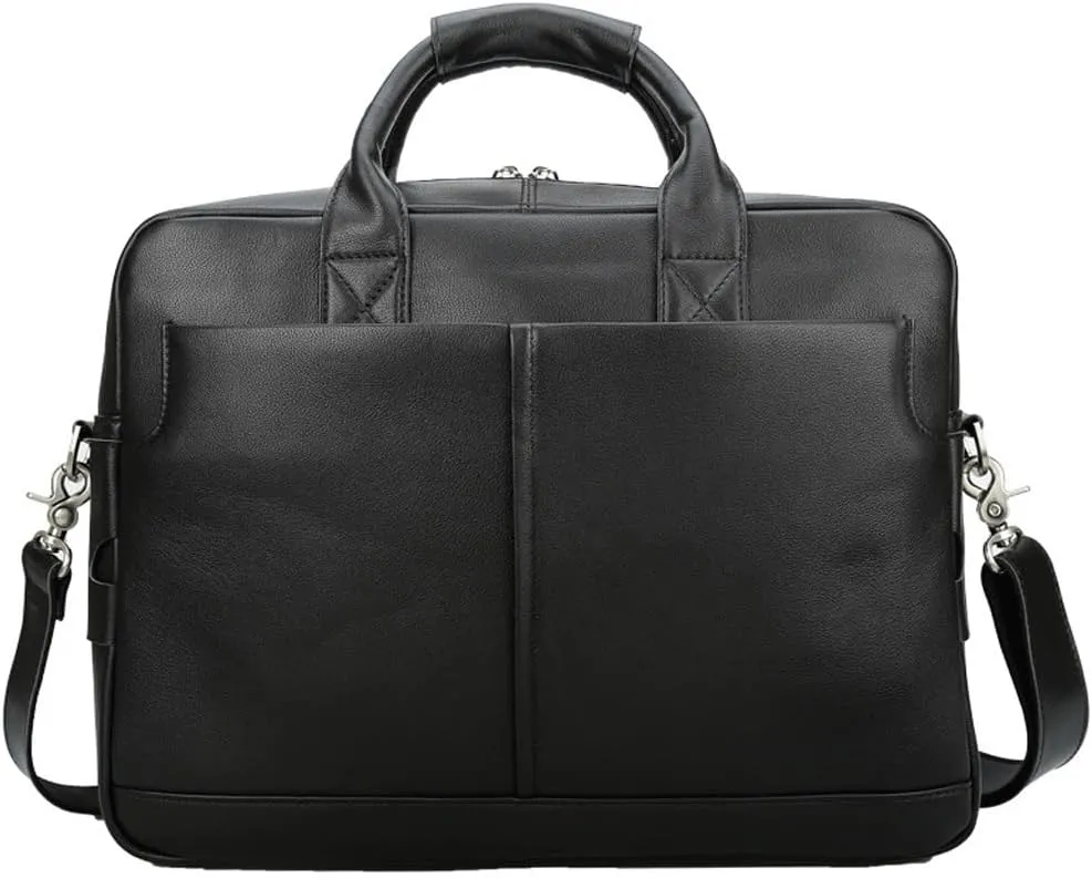 JSEIAJB Men's Business Bag Crazy Horse Leather Briefcase Shoulder Bag Large Men's Bag Tote
