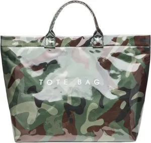 Large Tote Bag for Women Clear Plastic Shopper Bag PVC Hobo Handbag with Letter Print Work Bag