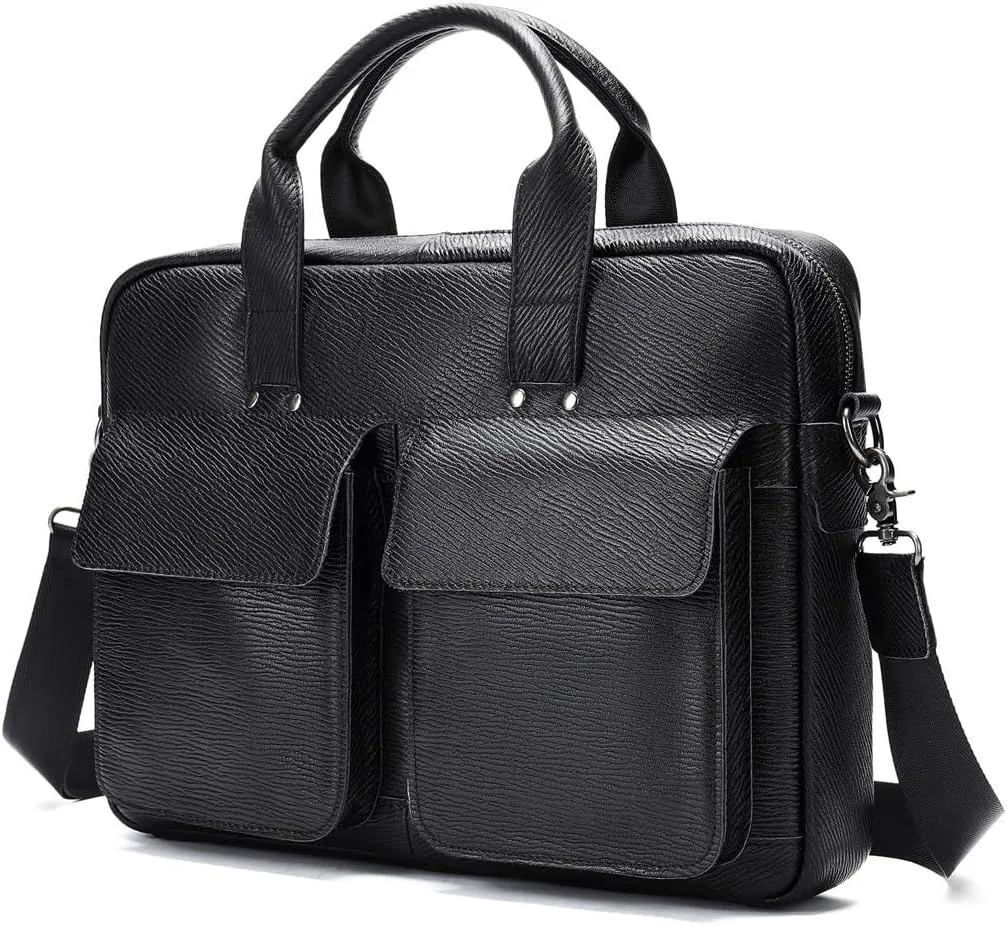 Leather Briefcase for Men Briefcase Men's Business Computer Bag Retro Men's Tote Briefcase