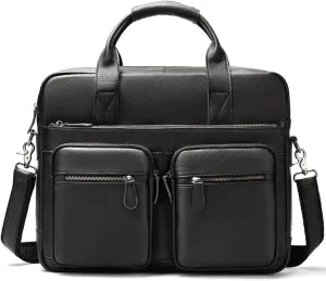 Leather Briefcase for Men Men's Handbag Single Shoulder Crossbody Briefcase Men's Large Capacity