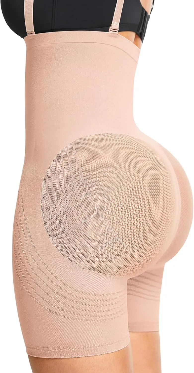 Lover-Beauty Women's Butt Lifting Shapewear Tummy Control Removeable Strapless Faja Body Shaper