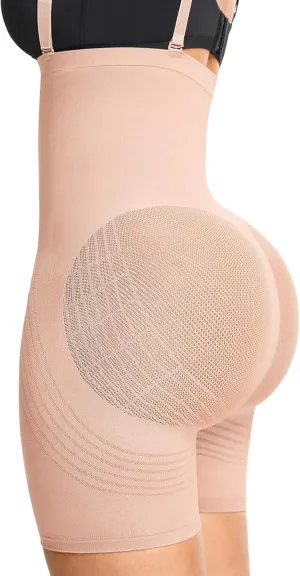 Lover-Beauty Women's Butt Lifting Shapewear Tummy Control Removeable Strapless Faja Body Shaper