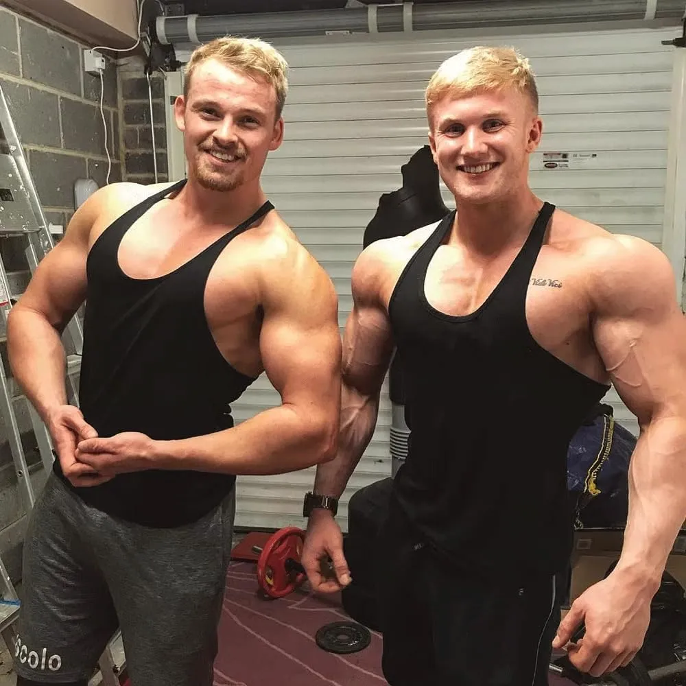 Men Stringer Tank Tops Y-Back Cotton Gym Athletic Workout Muscle Leeveless T-Shirt