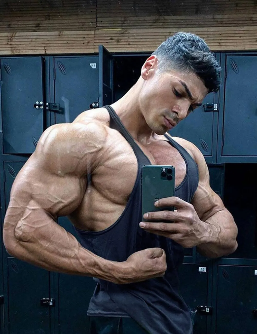 Men Stringer Tank Tops Y-Back Cotton Gym Athletic Workout Muscle Leeveless T-Shirt
