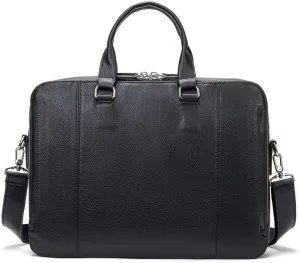 Men's Briefcase Business Tote Computer Bag Crazy Horse Leather Crossbody Shoulder Bag