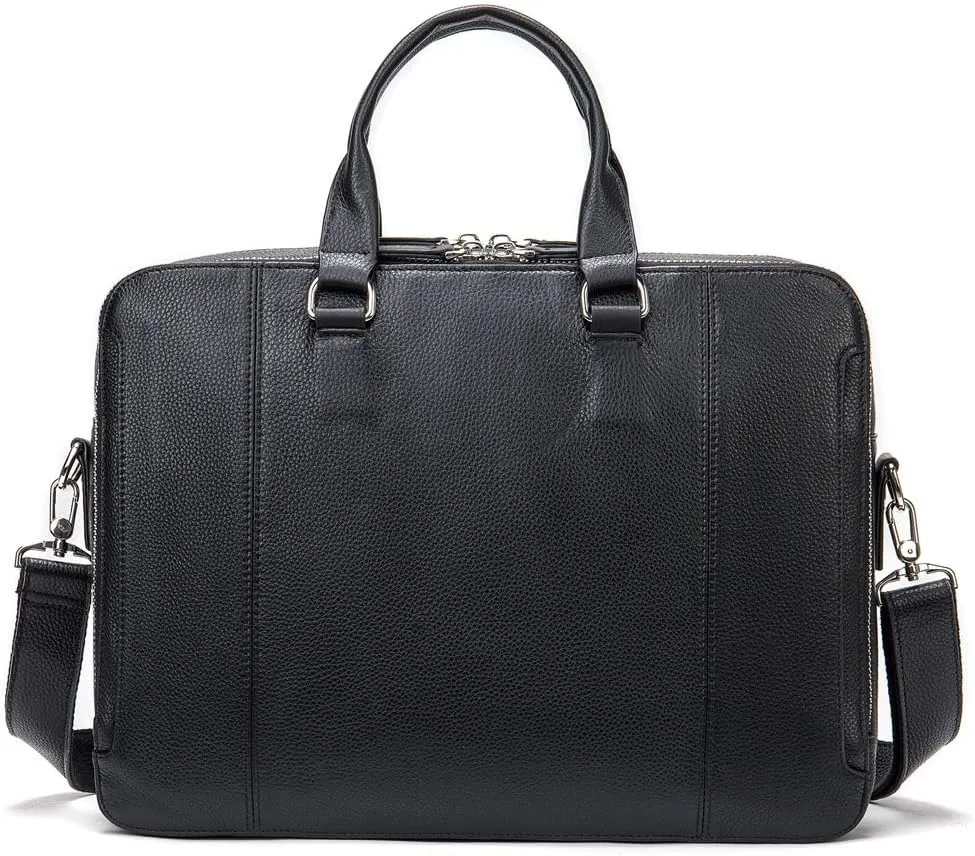 Men's Briefcase Business Tote Computer Bag Crazy Horse Leather Crossbody Shoulder Bag