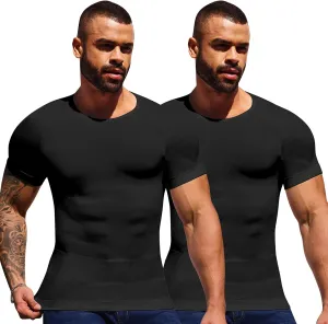 Mens Shapewear Body Shaper Slimming Mens Compression Shirt Tummy Control Undershirt Gynecomastia Abs Abdomen Tops