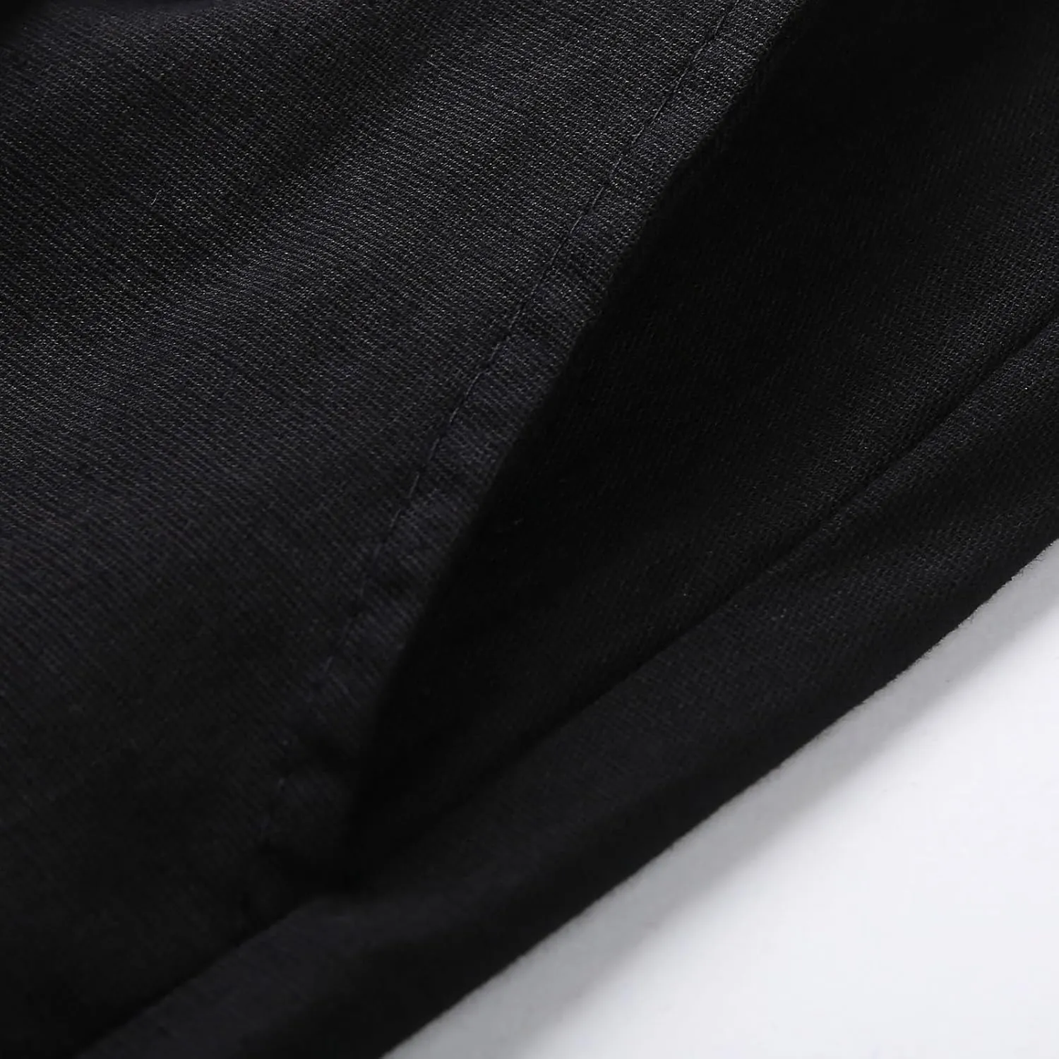 Mens Slim Fit Cotton Linen Pants Straight Leg Elastic Waist Classic Chino Pants Lightweight Beach Yoga Trousers with Pockets