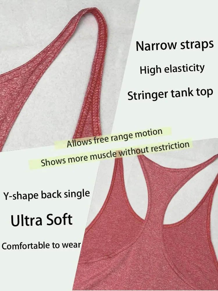 Mens Stringer Bodybuilding Tank Tops Y Back Gym Workout Training Stretch Polyester Quick Drying Low Cut Muscle Shirt