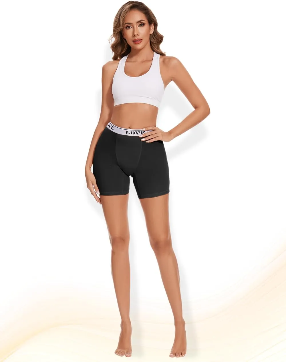 Molasus Womens Boxer Briefs High Waisted Modal Boy Shorts Underwear