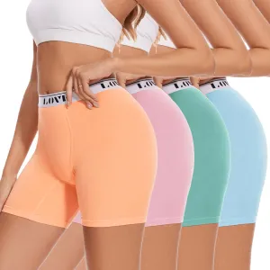 Molasus Womens Boxer Briefs High Waisted Modal Boy Shorts Underwear