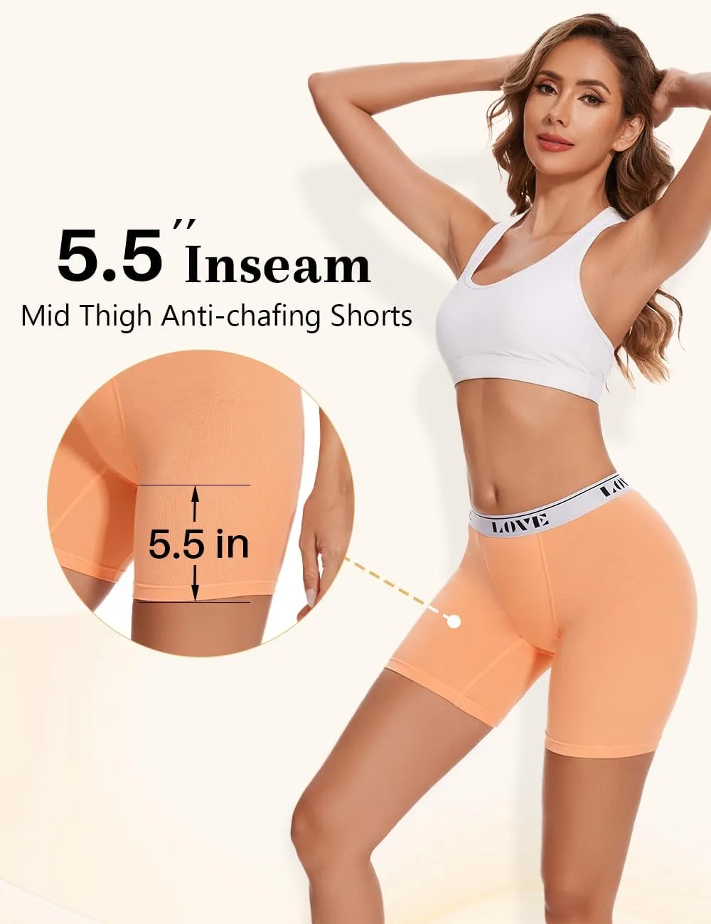 Molasus Womens Boxer Briefs High Waisted Modal Boy Shorts Underwear