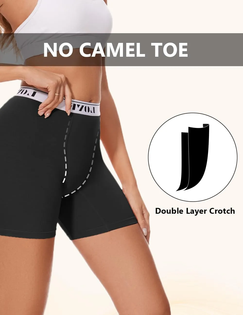 Molasus Womens Boxer Briefs High Waisted Modal Boy Shorts Underwear