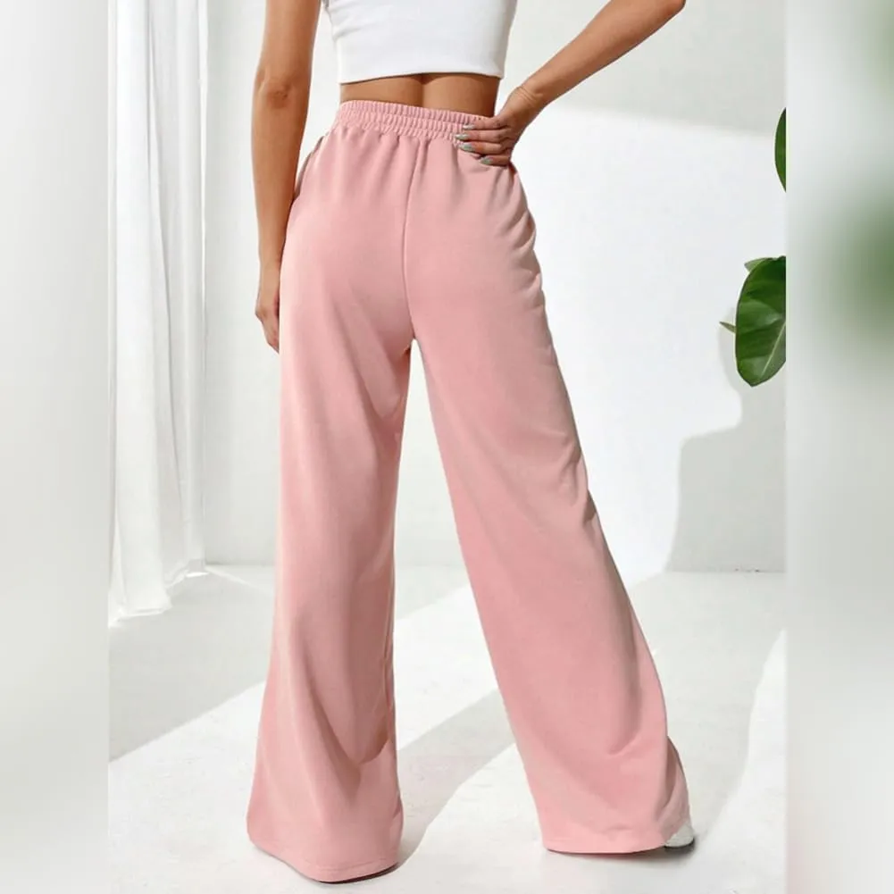 ODIZLI Women's High Waist Wide Leg Pants Casual Trousers Sweatpants Lounge Wear Fashion