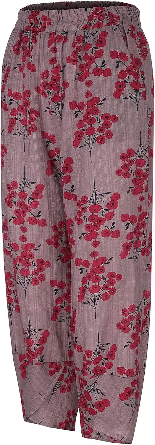Pant Petite Loose Women Straight Summer Pants High Casual Waist Long Solid Cotton Pants Womens High