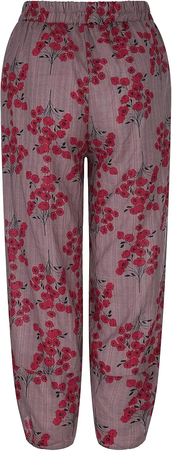 Pant Petite Loose Women Straight Summer Pants High Casual Waist Long Solid Cotton Pants Womens High
