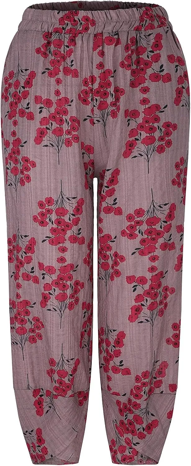 Pant Petite Loose Women Straight Summer Pants High Casual Waist Long Solid Cotton Pants Womens High