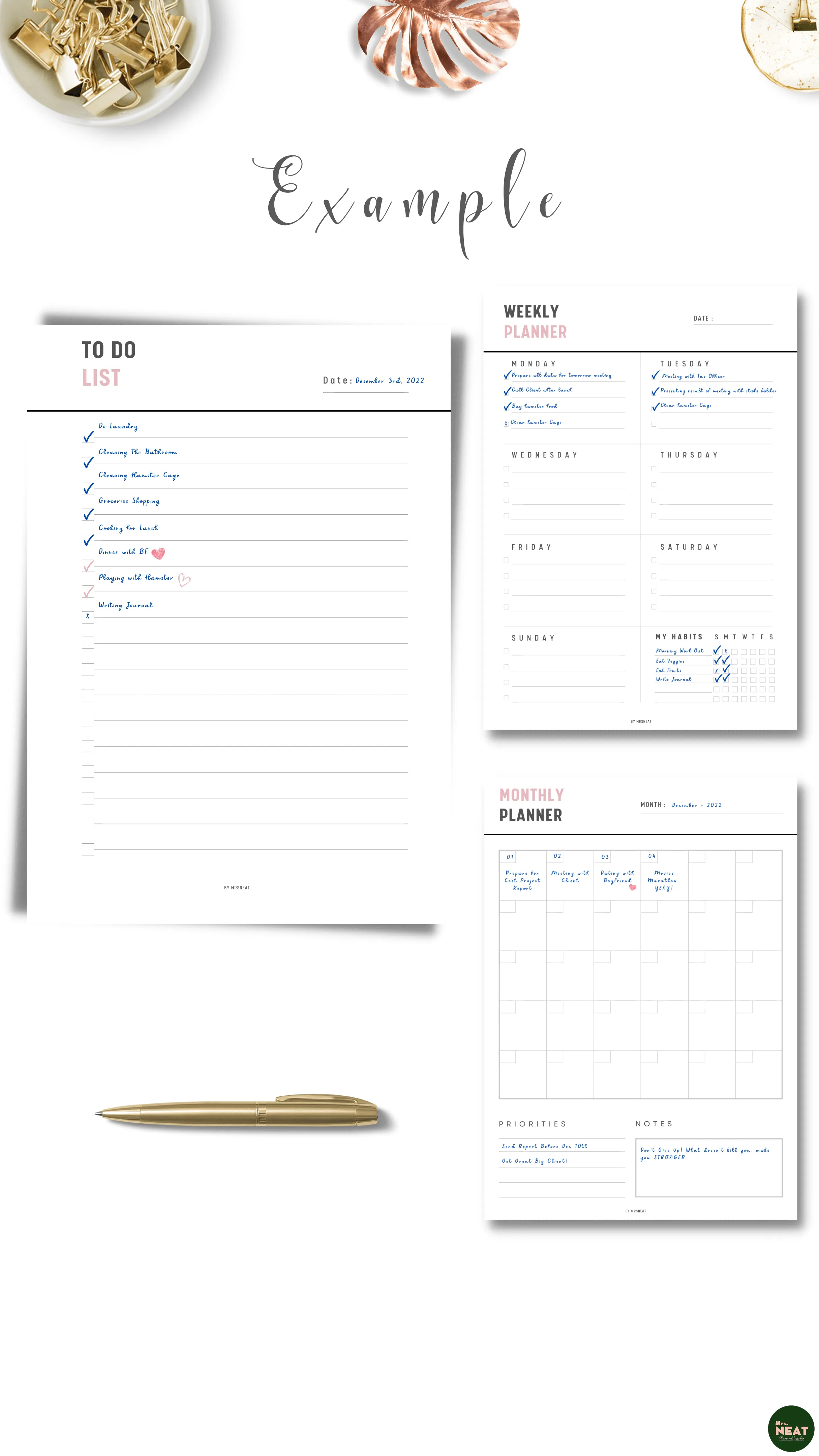 Planner Bundle Printable - M035