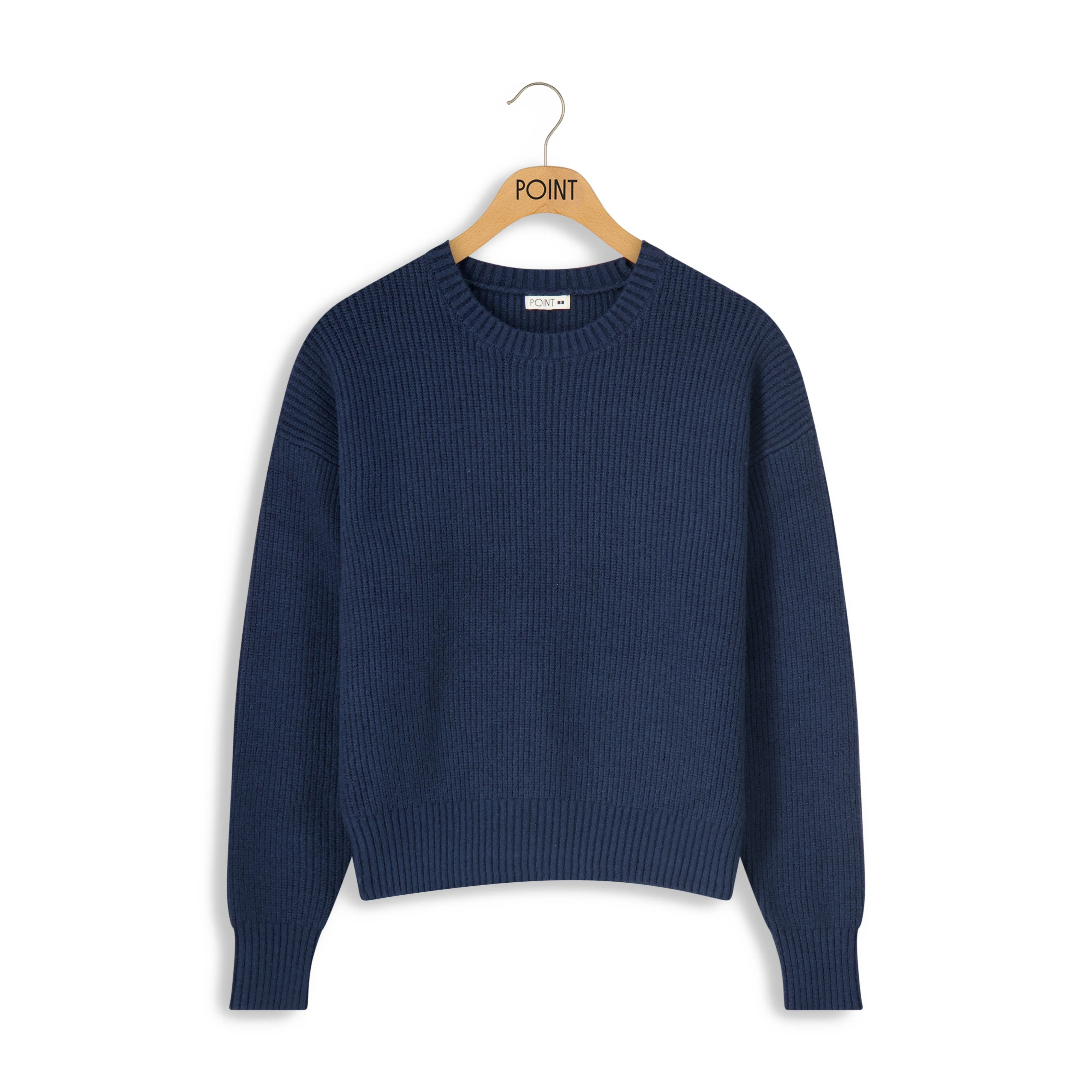 Point Chunky Crew Sweater