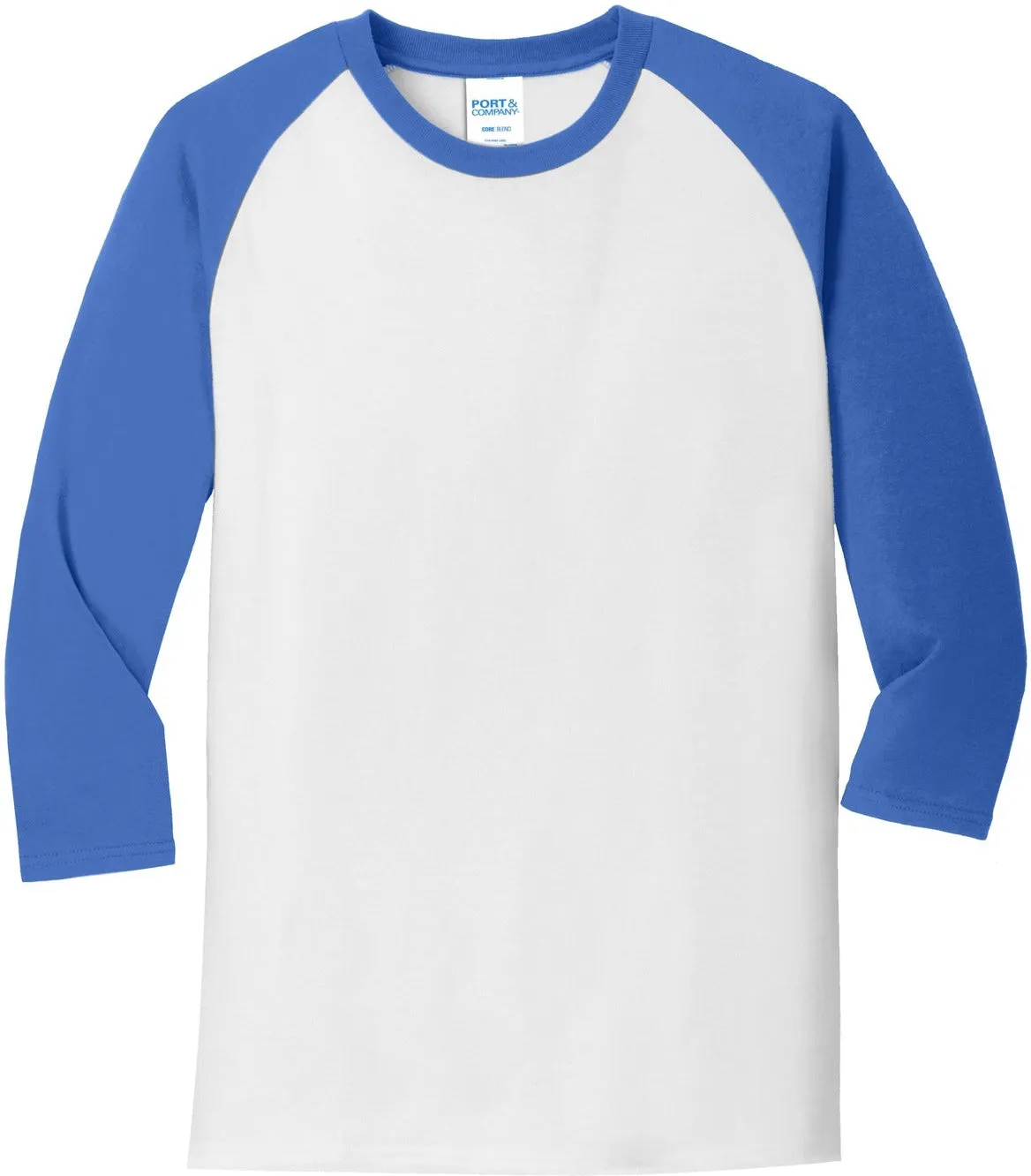 Port & Company Core Blend 3/4-Sleeve Raglan Tee